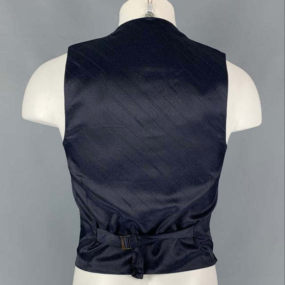 DIRK BIKKEMBERGS Navy Black Polyester Blend Vest - Picture 3 of 6